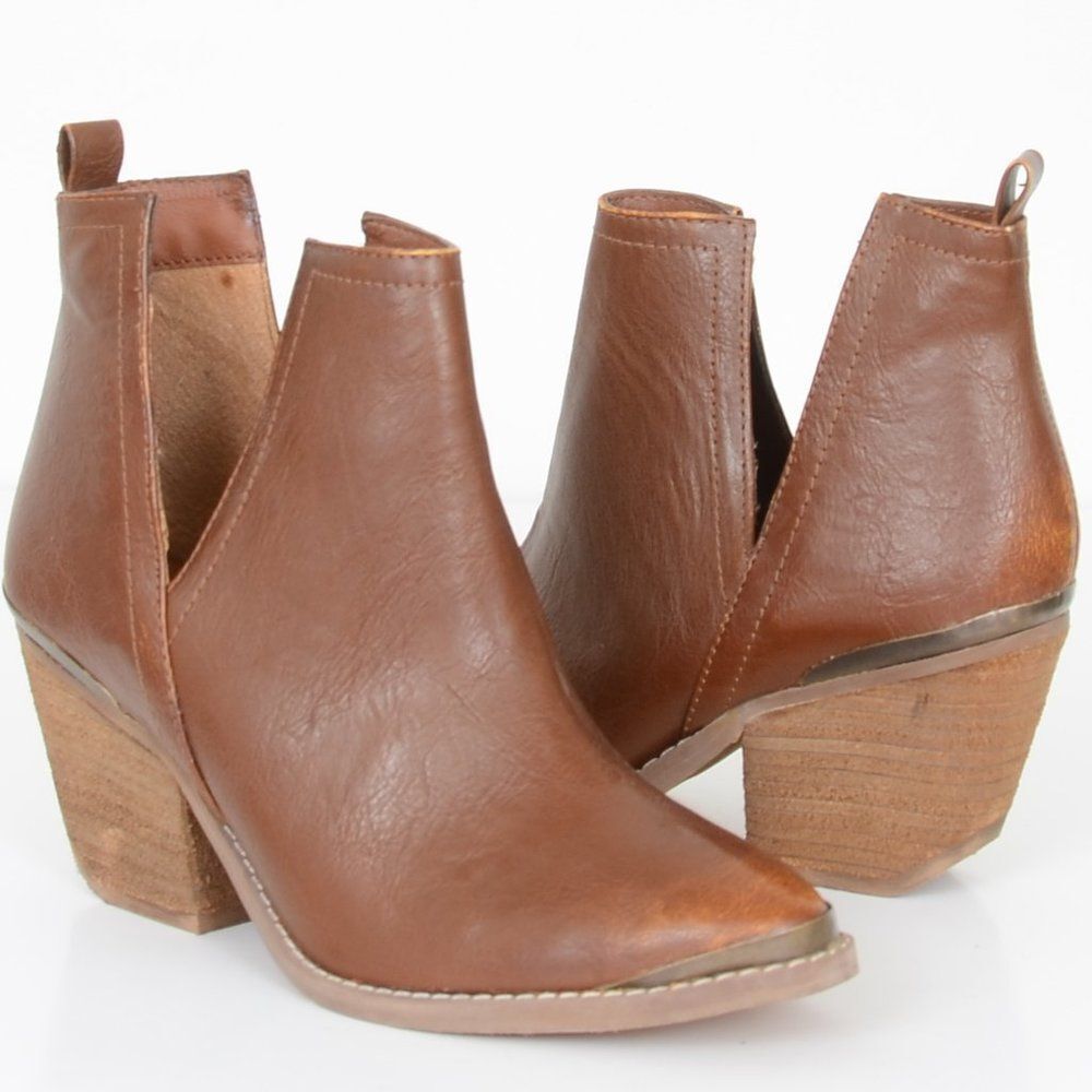 Not Rated For My Peeps Metal Accents Heeled Ankle Booties Women's 8.5 Festival